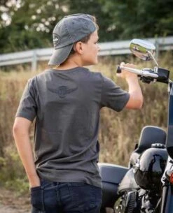 Thunderbike Kinder T-Shirt Chopper Biker Grau -Thunderbike 19 01 1343v 3