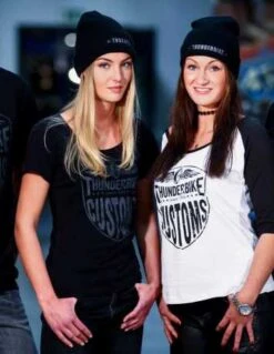 Thunderbike Damen T-Shirt New Custom, Schwarz -Thunderbike 19 11 1011v 32