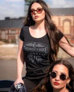 Thunderbike Damen T-Shirt New Custom, Schwarz -Thunderbike 19 11 1011v 4