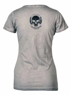 Thunderbike Damen T-Shirt Death´s Head Grau -Thunderbike 19 11 1073 2