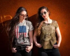 Thunderbike Damen T-Shirt Speed Skull Olive -Thunderbike 19 11 1116v 5