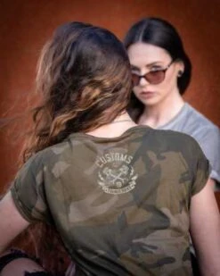 Thunderbike Damen T-Shirt Speed Skull Olive -Thunderbike 19 11 1116v 2