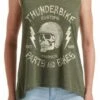 Thunderbike Damen Tank Top Helmet Skull Oliv Grün -Thunderbike 19 11 1304v