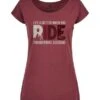 Thunderbike Damen T-Shirt Ride Burgundy Rot -Thunderbike 19 11 1417 11