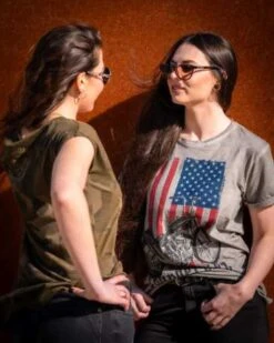 Thunderbike T-Shirt US Flag, Grau 13 Thunderbike T-Shirt US Flag, Grau -Thunderbike 19 31 1043v 2