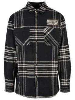 Thunderbike Karohemd Schwarz/beige