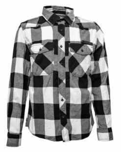Thunderbike Flanellhemd Original Weiß/schwarz