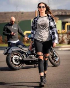 Thunderbike Flanellhemd Original Weiß/schwarz -Thunderbike 19 32 1272v 2