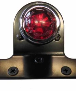 LED-Rücklicht Old School TYP4 Schwarz, Rotes Glas -Thunderbike 255 066 45