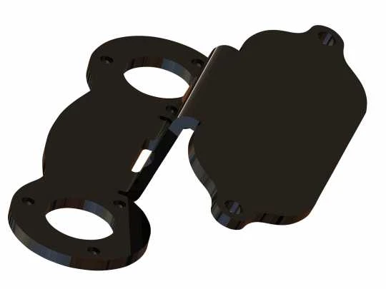 Gabelbrücken Halter Digital Tachogehäuse Schwarz 3 Gabelbrücken Halter Digital Tachogehäuse Schwarz