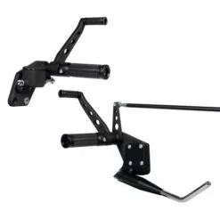 Fußrastenanlage Satin Schwarz Cut